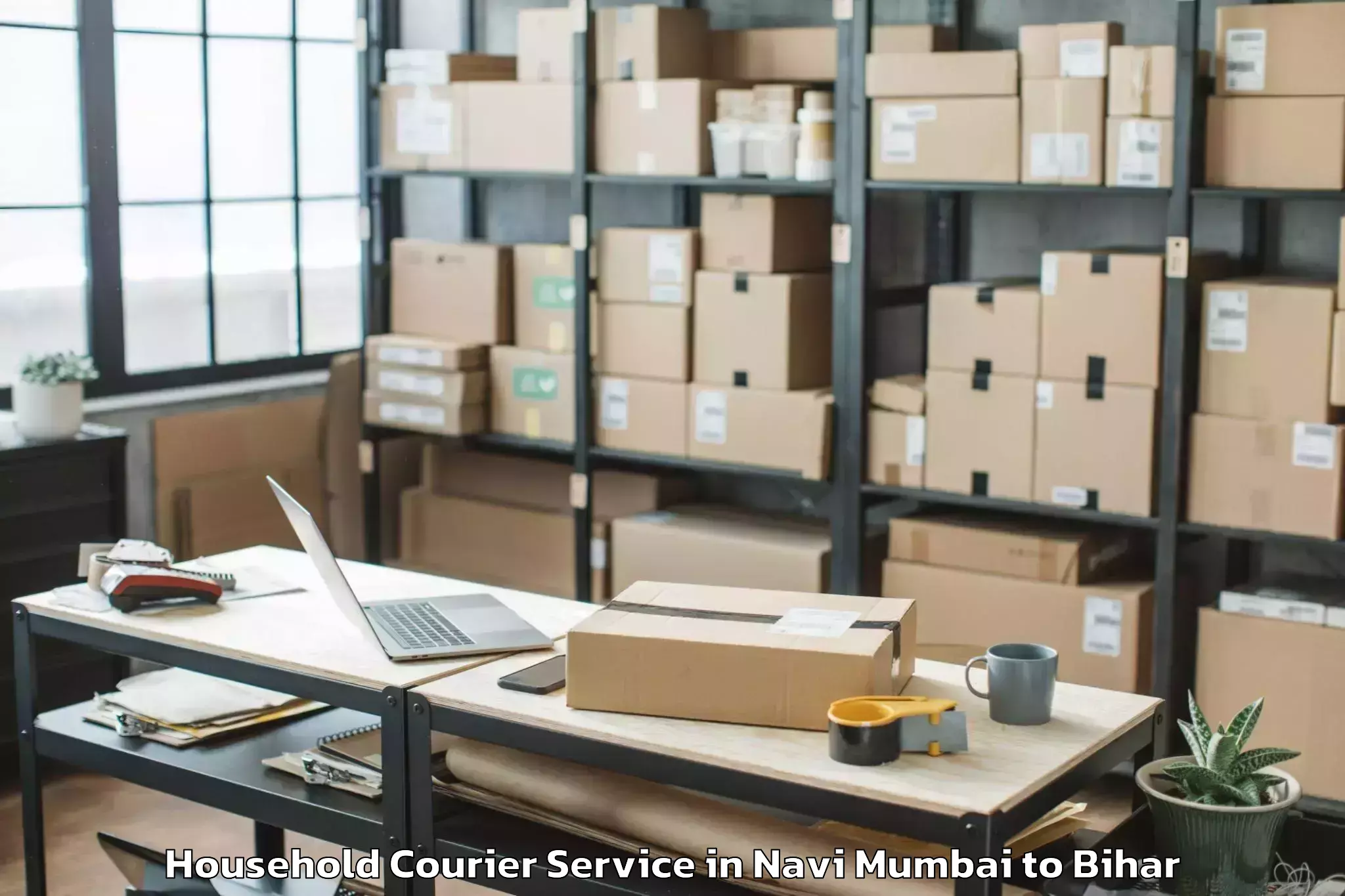 Hassle-Free Navi Mumbai to Bikramganj Household Courier